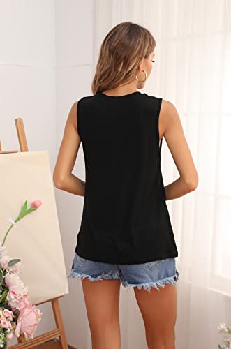 IRISGOD Womens Tank Tops Loose Fit Summer Cute Graphic Sleeveless Shirts Workout Basic Tunic