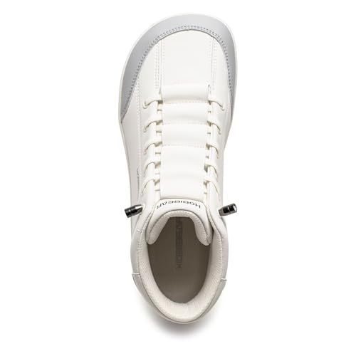 Size 8 women / 7 men HOBIBEAR Leather Barefoot Boots Zero-Drop Wide Width Minimalist Shoes Unisex Mid Top Walking Boots