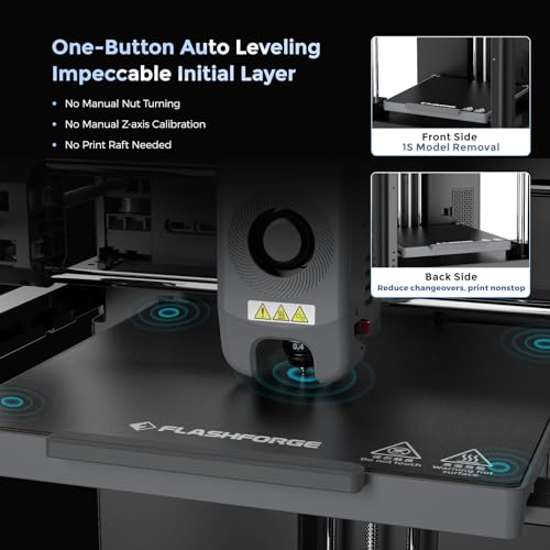 FLASHFORGE Adventurer 5M 3D Printer with Fully Auto Leveling, Max 600mm/s High Speed Printing, 280°C Direct Extruder with 3S Detachable Nozzle, CoreXY All Metal Structure, Print Size 220x220x220mm