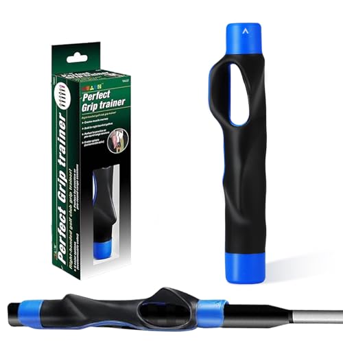 Golf Grip Trainer & Swing Training Aid – Correct Hand Positioning, Improve Swing Consistency & Muscle Memory – Practice Tool for Beginners & Intermediate Golfers - Blue