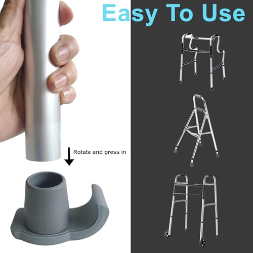 Dotday 4 Pack Walker Skis Glides for Folding Walkers, Essentials Universal Walker Accessories for Seniors, Mobility Aid Accessory for Seniors