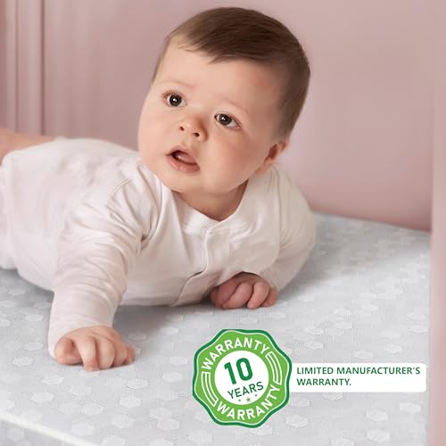 Dream On Me Honeycomb Orthopedic Firm Fiber Standard Baby Crib Mattress, Greenguard Gold and JPMA Certified, 5” Fiber Core Optimum Support, Fits Crib and Toddler Bed, Waterproof Vinyl Cover