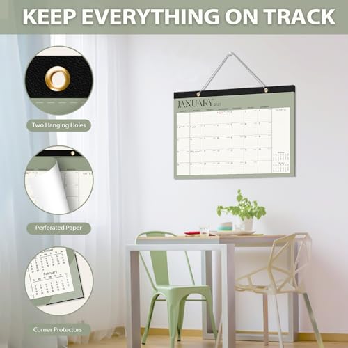 Desk Calendar 2025-2026, Runs Until December 2026 - Large Size 17" x 12" Desktop/Wall Monthly Calendar with To Do List, Personal Desk Calendar Planner for Home, School, Office