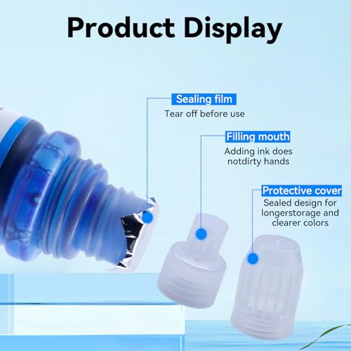 5 Pack 31 32XL Ink Bottle Refill Kit Compatible for HP Smart Tank 5101 7301 7602 7001 6001 Plus 551 651 455 457 450 All-in-One Ink-Tank Printers 2 Black/Cyan/Magenta/Yellow Ink