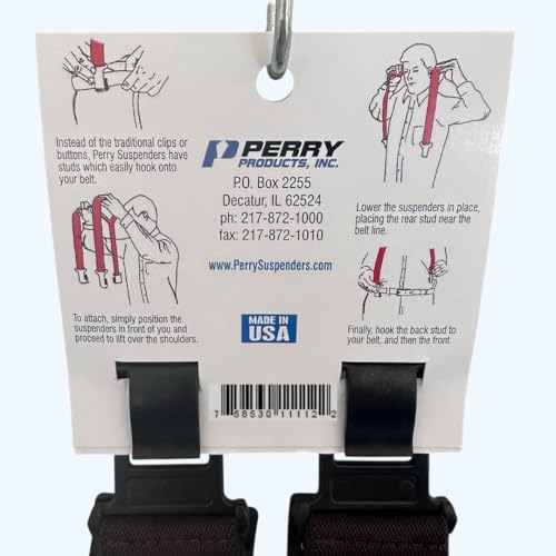PERRY SUSPENDERS Original 2" Big & Tall Brown