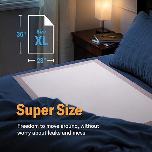 Chucks Premium Disposable Underpads 23”x36” [100-Count] Ultra Absorbent Chux Incontinence Bed Pads Disposable Adult with Adhesive Tape, Pee Pads Pet Training Pads X-Large 23x36 Bulk Pack