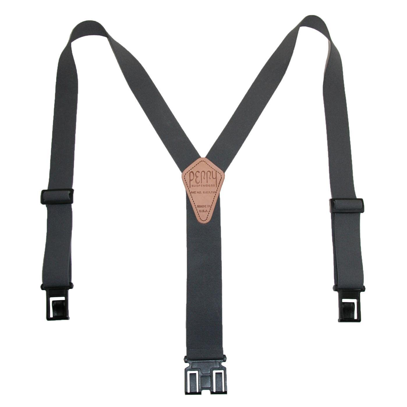 PERRY SUSPENDERS Original 2" Grey Big & Tall