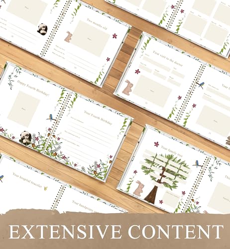 Our Little Miracle Baby Memory Book, 100 Pages Baby Book Keepsake with Cute Design, Baby First Year Book, Baby Milestone Book, Baby Memory Book for Boy and Girl, First Year Baby Book