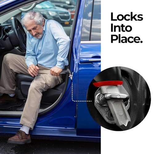 Medical king Car Door Handle for Elderly (2 Pack) Assist for Elderly Assist Support Handle Multifunctin for Seniors and Handicapped 3 in 1 Seat Belt Cuter and Windo Braker Hammer