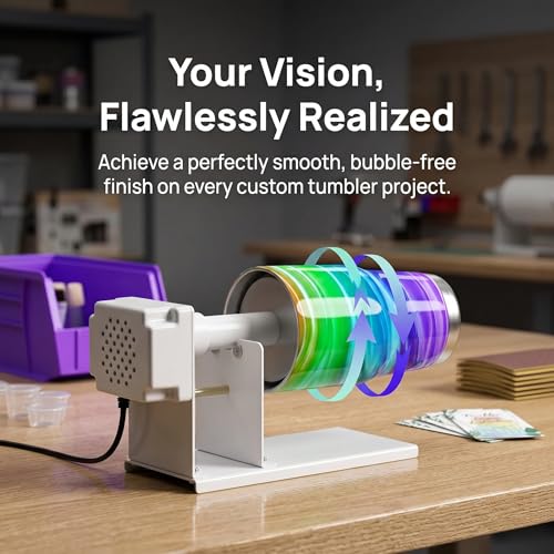 ERZHE Cup Turner for Glitter Epoxy Resin Crafts, 2 Ways Rotation Silent Motor Cup Turner Kit for DIY Glitter Epoxy Resin Tumbler