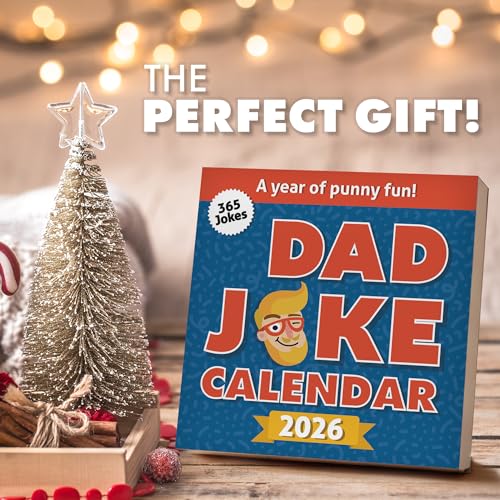 Dad Joke Calendar 2026 | Page A Day Tear Off Calendar Gift For The Dad Joke Lover, Great Christmas Gift, Funny Daily Dad Jokes Desk Calendar, Stocking Stuffer Gift For Men & Women, 365 New Jokes & Puns for The New Year