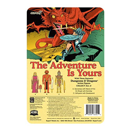 Super7 Dungeons & Dragons Githyanki - 3.75" Dungeons and Dragons Action Figure with Accessory Vintage Collectibles and Retro Toys