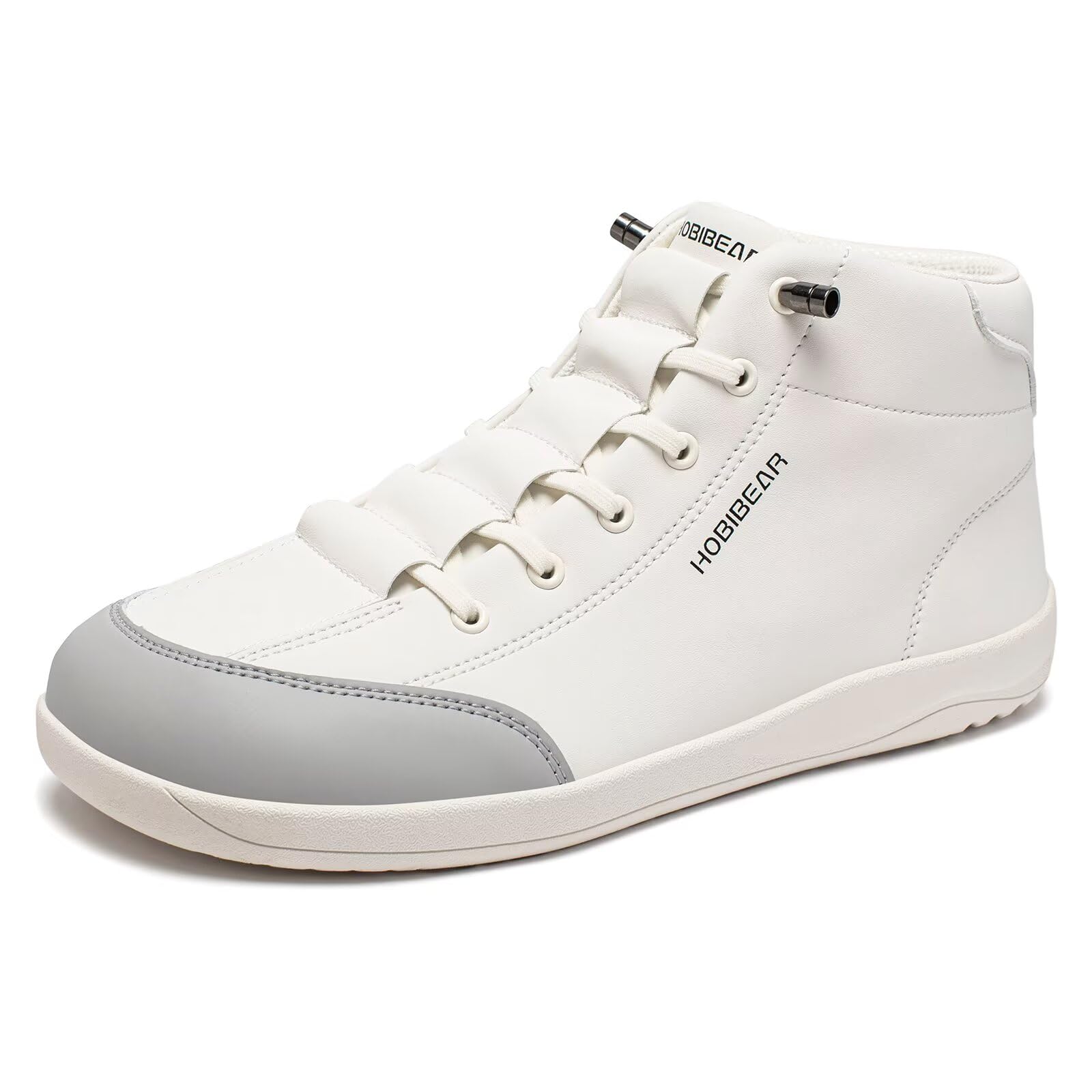Size 8 women / 7 men HOBIBEAR Leather Barefoot Boots Zero-Drop Wide Width Minimalist Shoes Unisex Mid Top Walking Boots