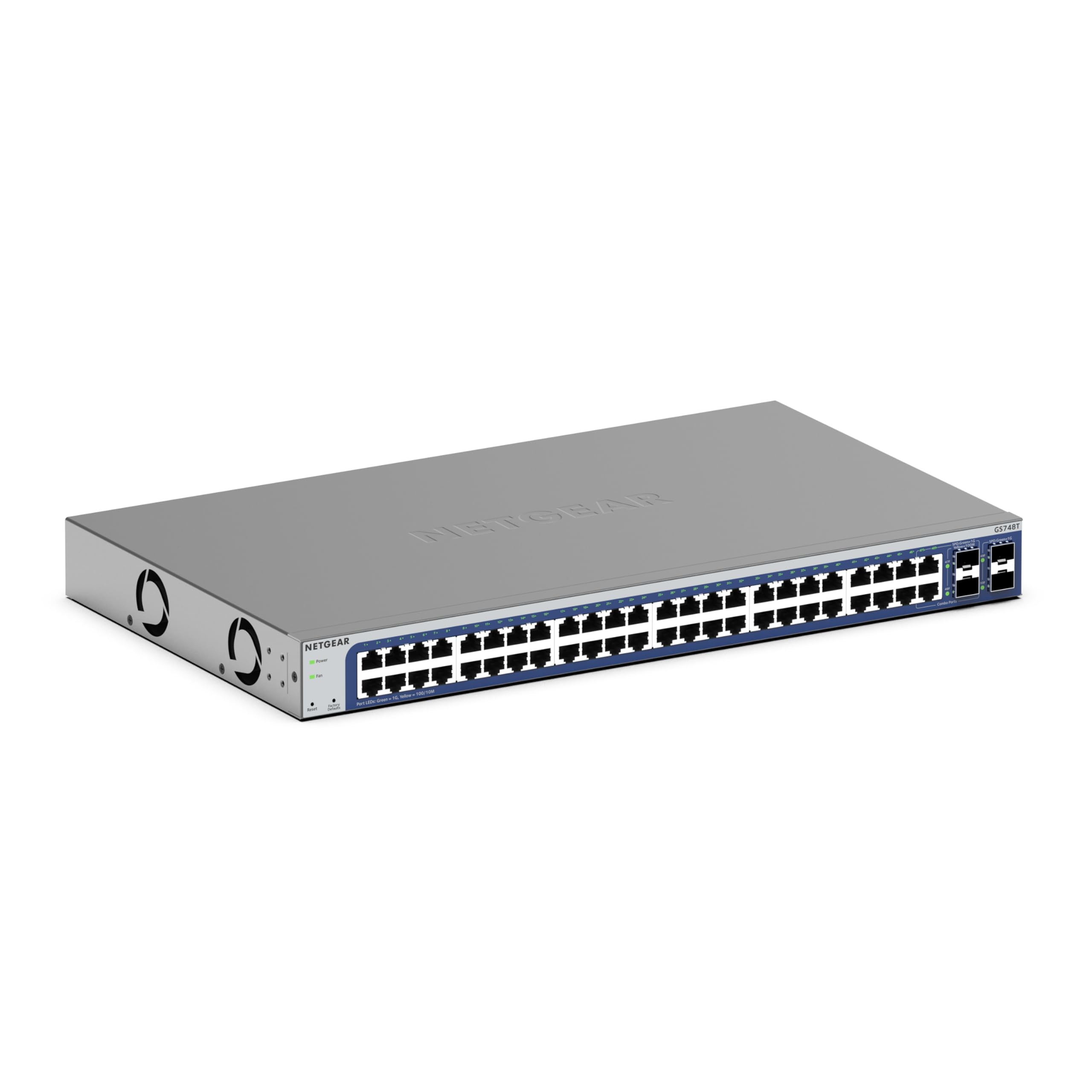 NETGEAR 48-Port Gigabit Ethernet Smart Switch (GS748T) - Managed, Optional 1 Year Insight Cloud Management, with 2 x 1G SFP and 2 x 1G Combo, Desktop or Rackmount, and Limited Lifetime Protection