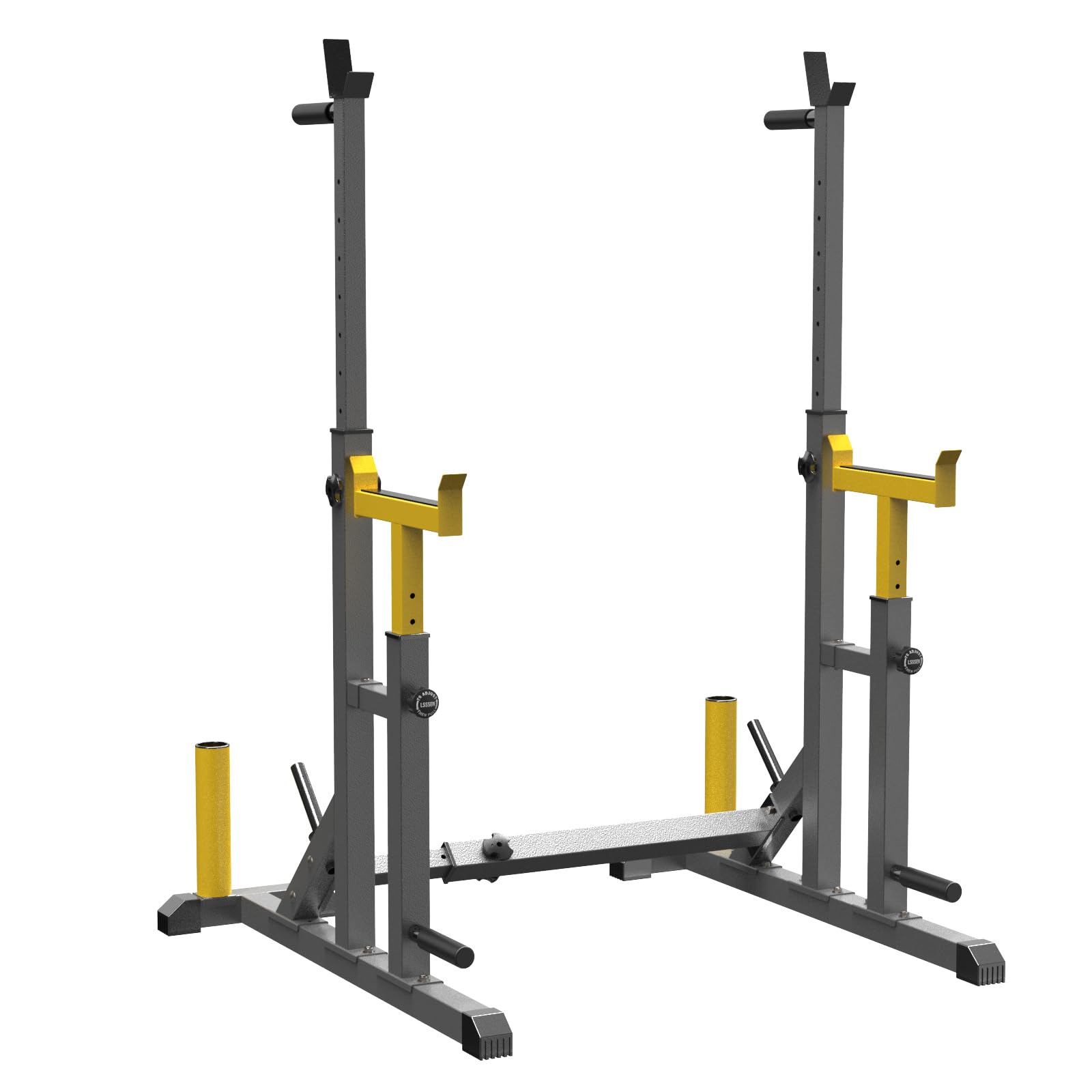 K KiNGKANG Adjustable Squat Rack,Multi-Function Barbell Rack for Weight Lifting and Home Gym Fitness Workout Portable Squat Bench Press,Load 690LBS