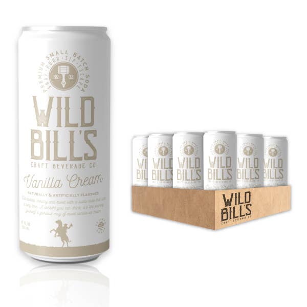 Vanilla Cream - Premium Cane Sugar Soda Can