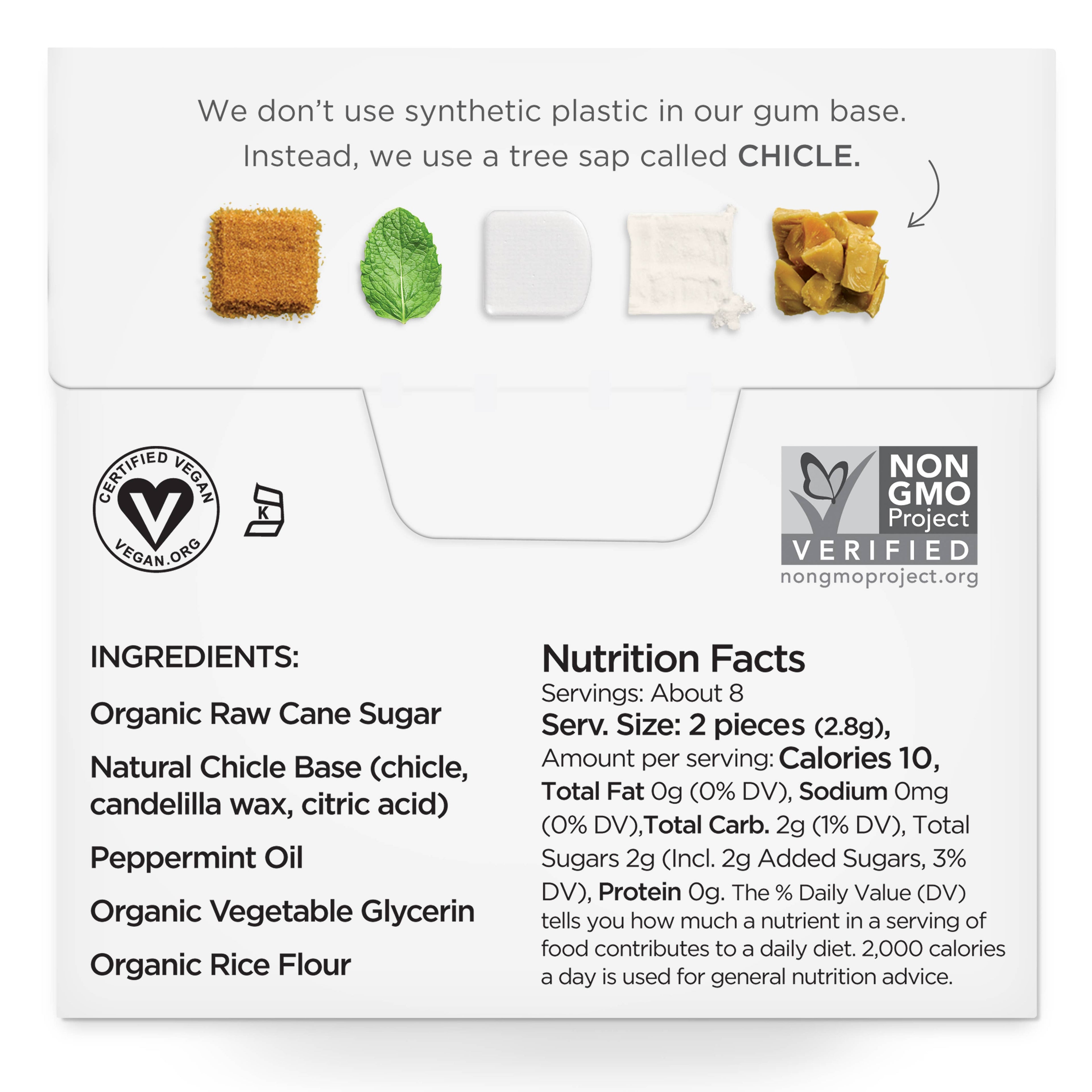 Peppermint Chewing Gum - Natural + Plastic-Free