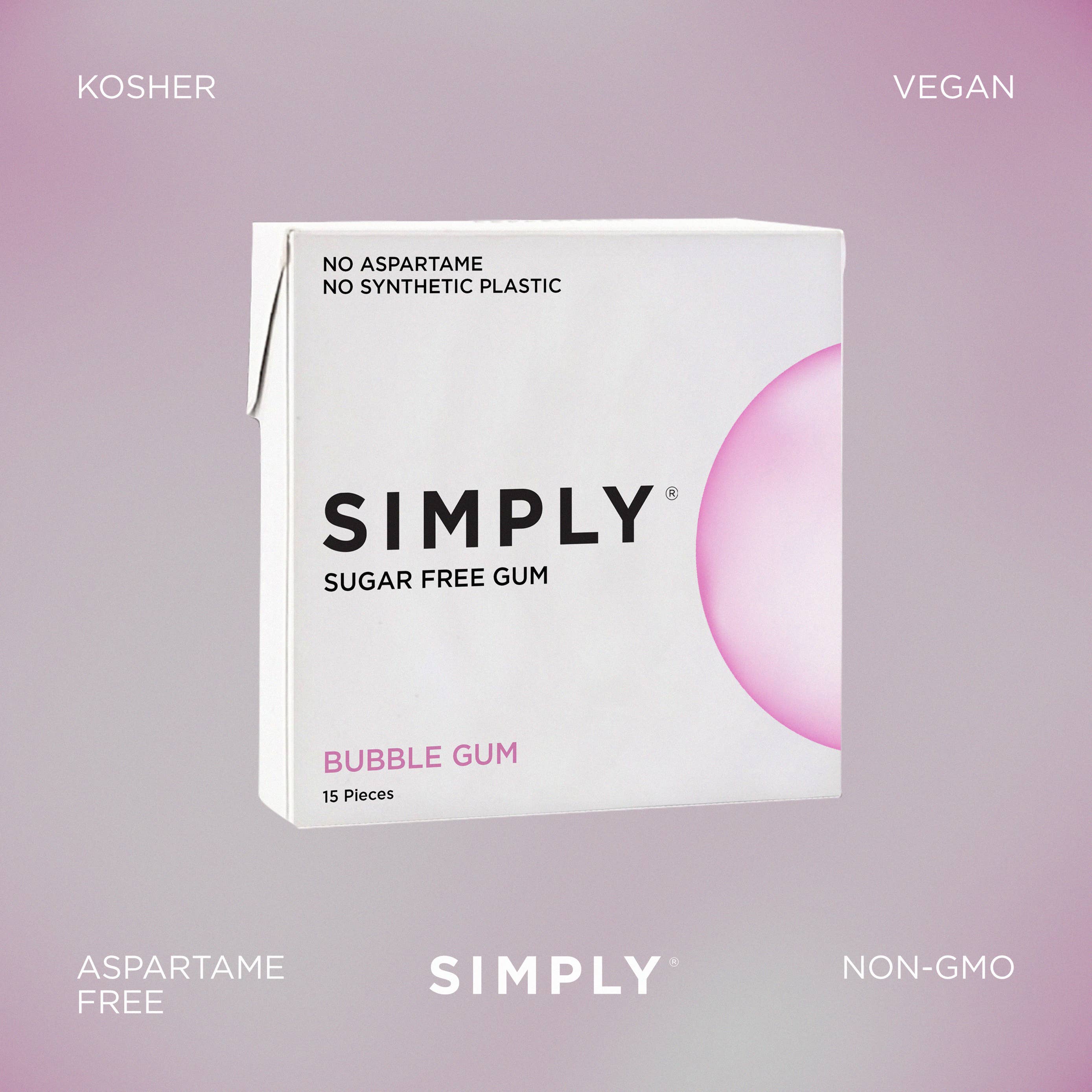 Sugar Free Bubble Gum - Natural + Plastic-Free