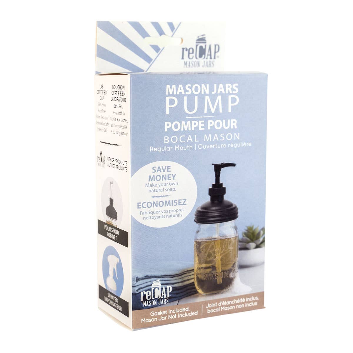 Mason Jar Pump Lid, by reCAP®