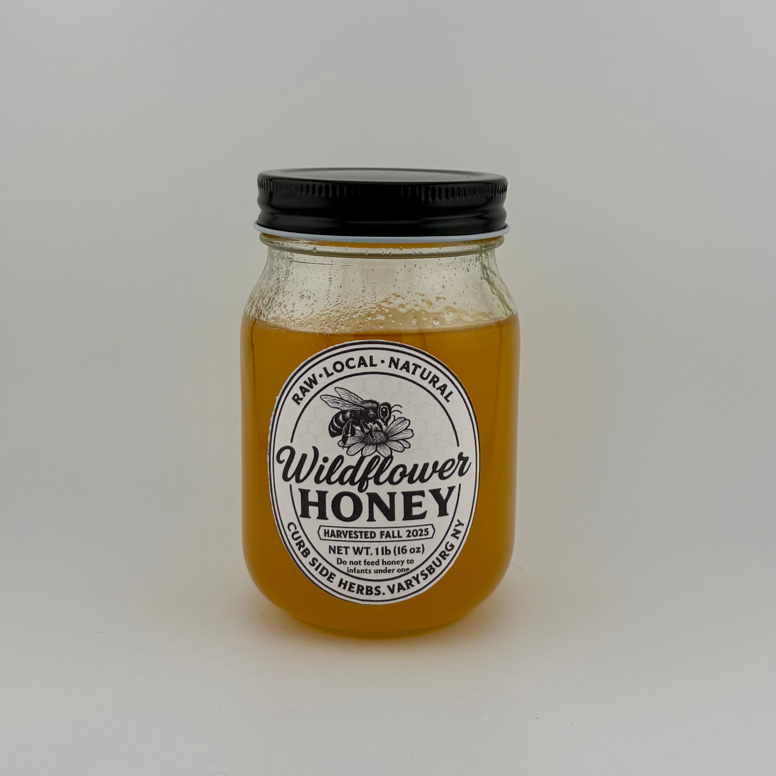 Curb Side Herbs Wild Flower Natural Honey 1lb