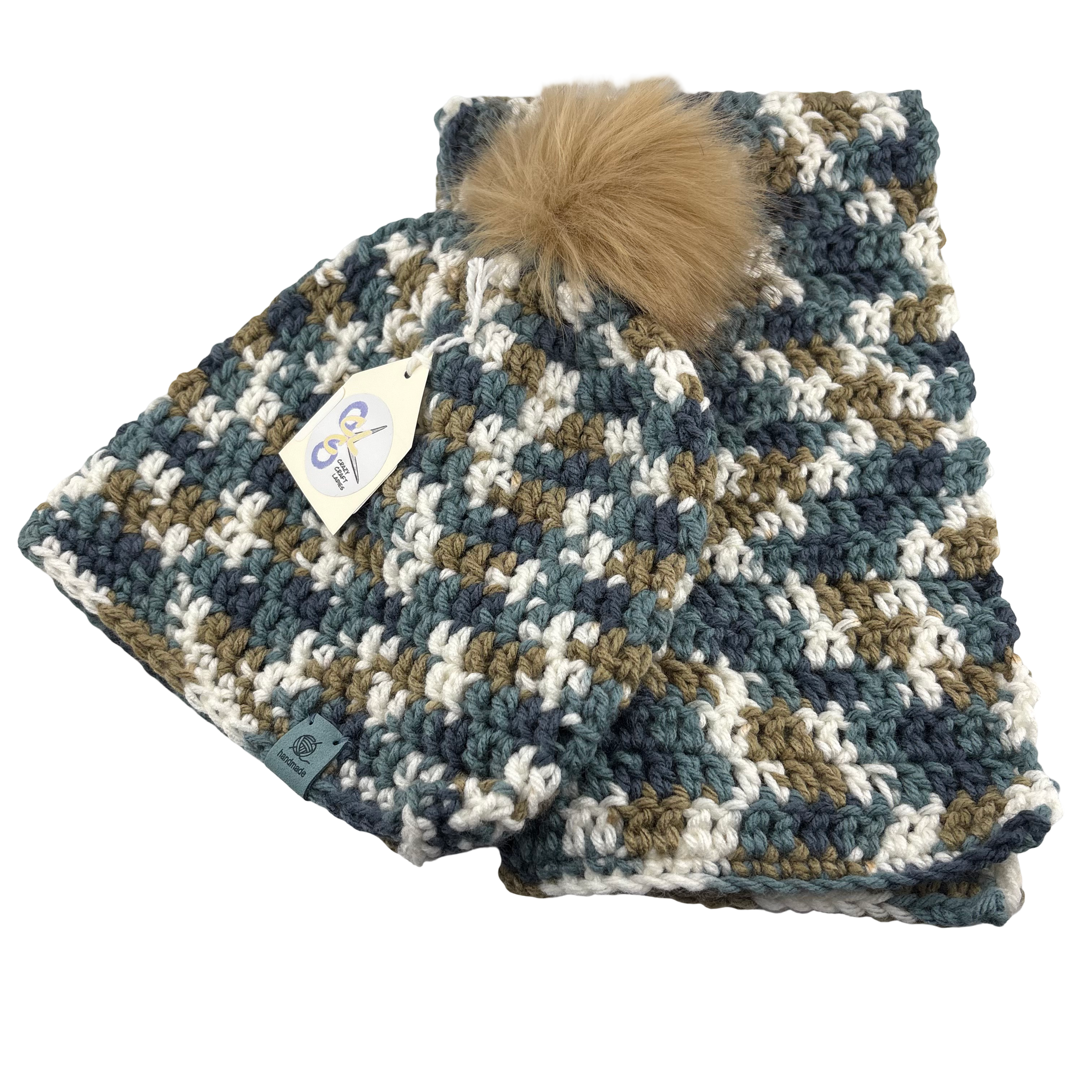 Crazy Craft Ladies Hat & Scarf Set