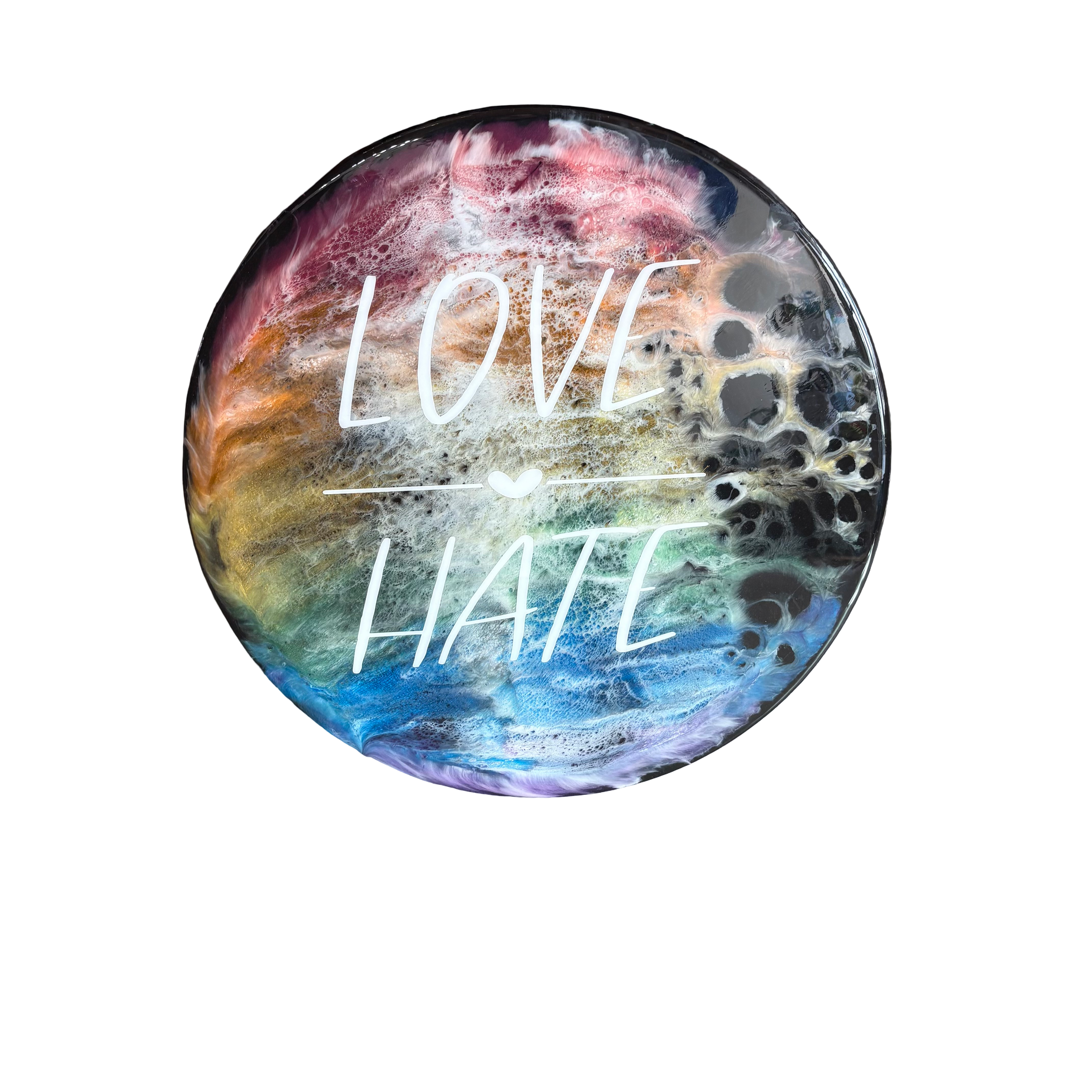 EVL Epoxy Love/Hate small sign