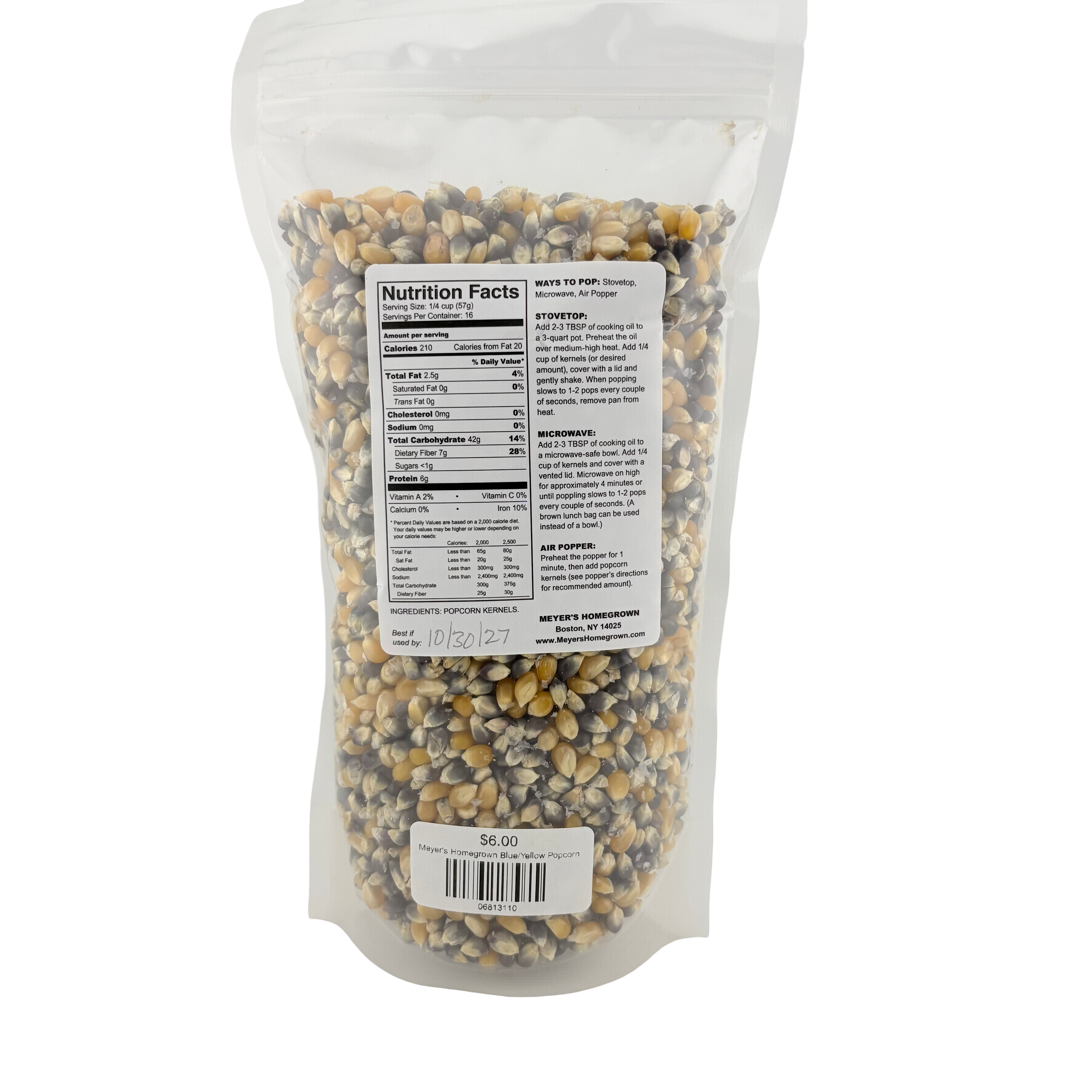 Meyer's Homegrown Blue/Yellow Popcorn