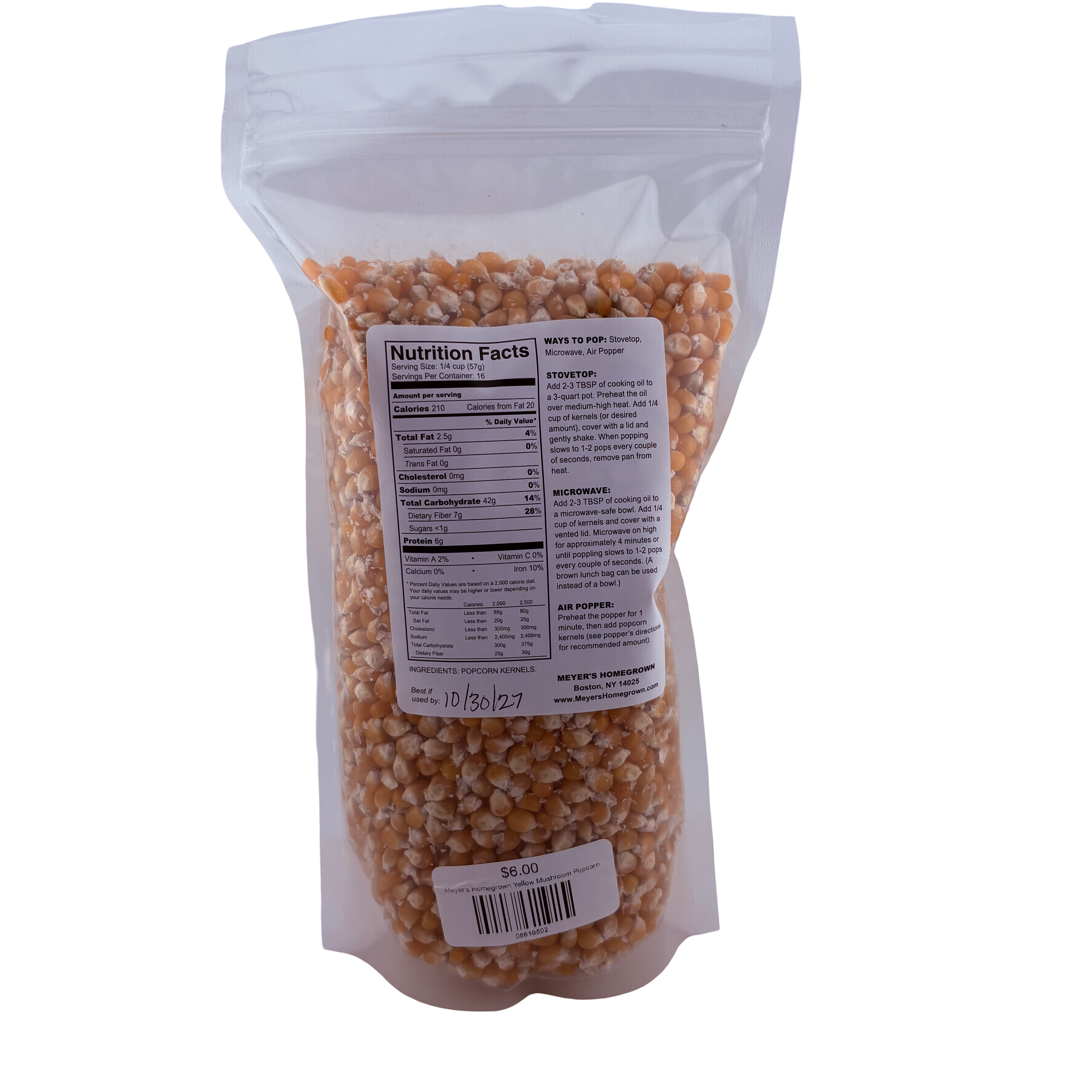 Meyer's Homegrown Yellow Mushroom Popcorn