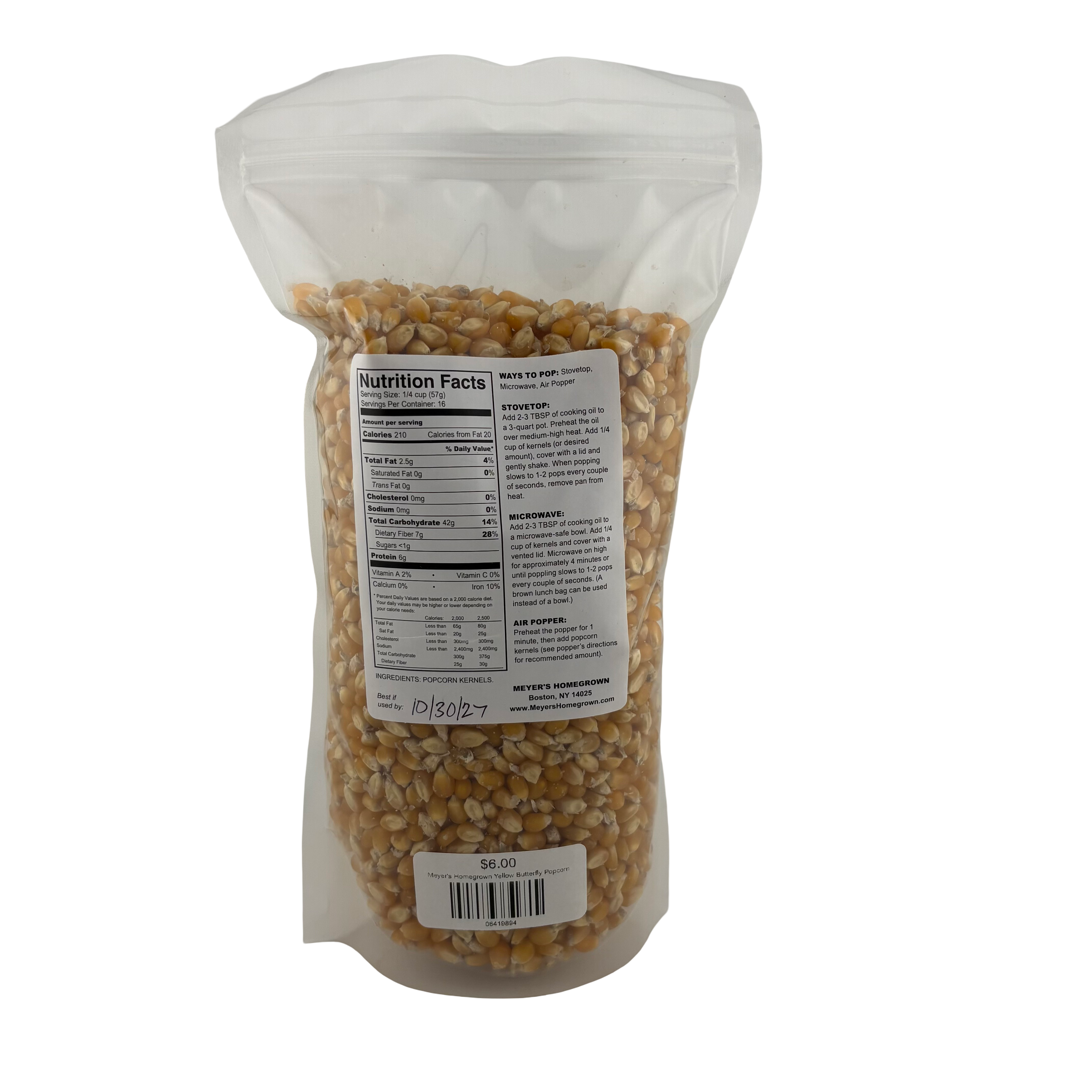 Meyer's Homegrown Yellow Butterfly Popcorn