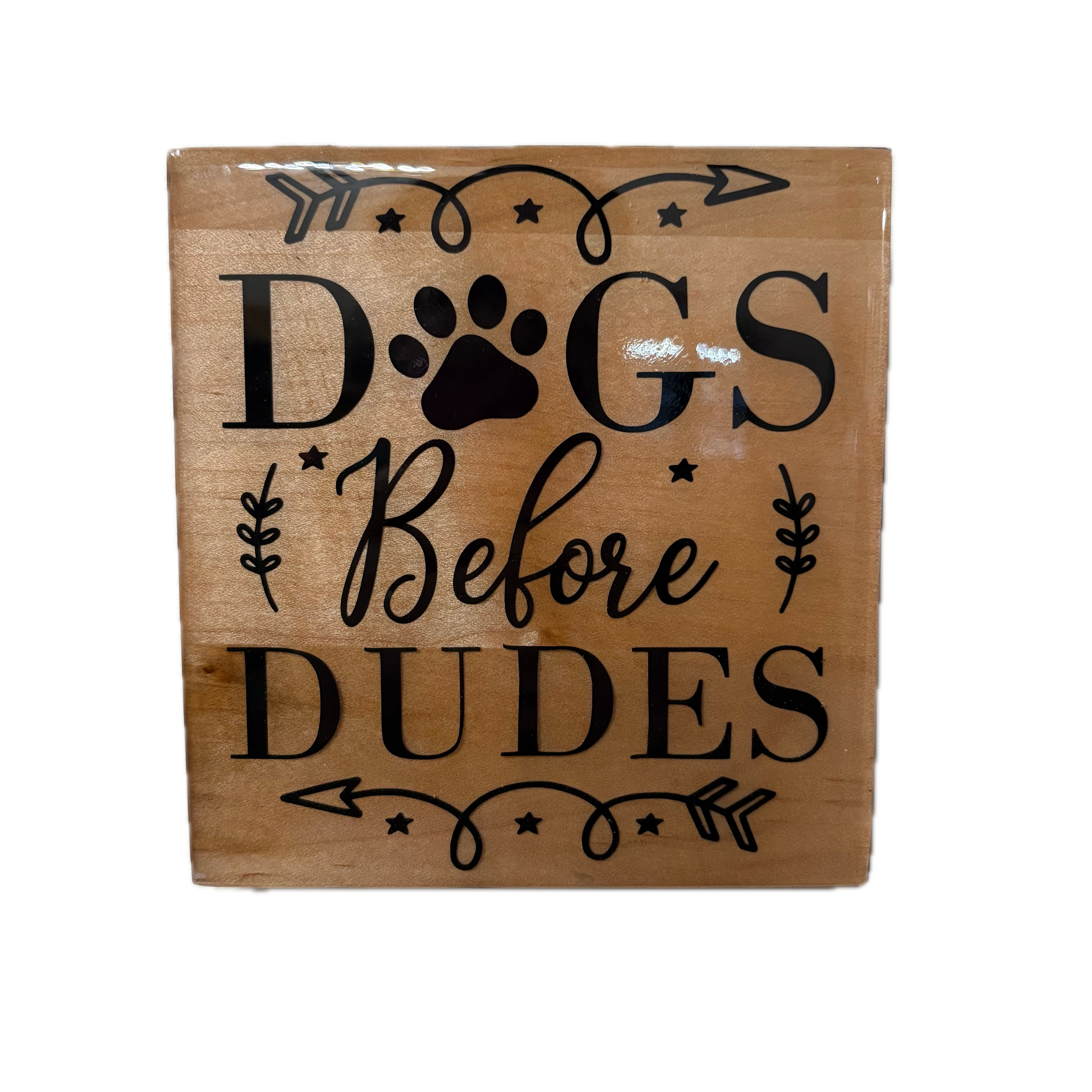 EVL Epoxy Dogs Before Dudes Sign