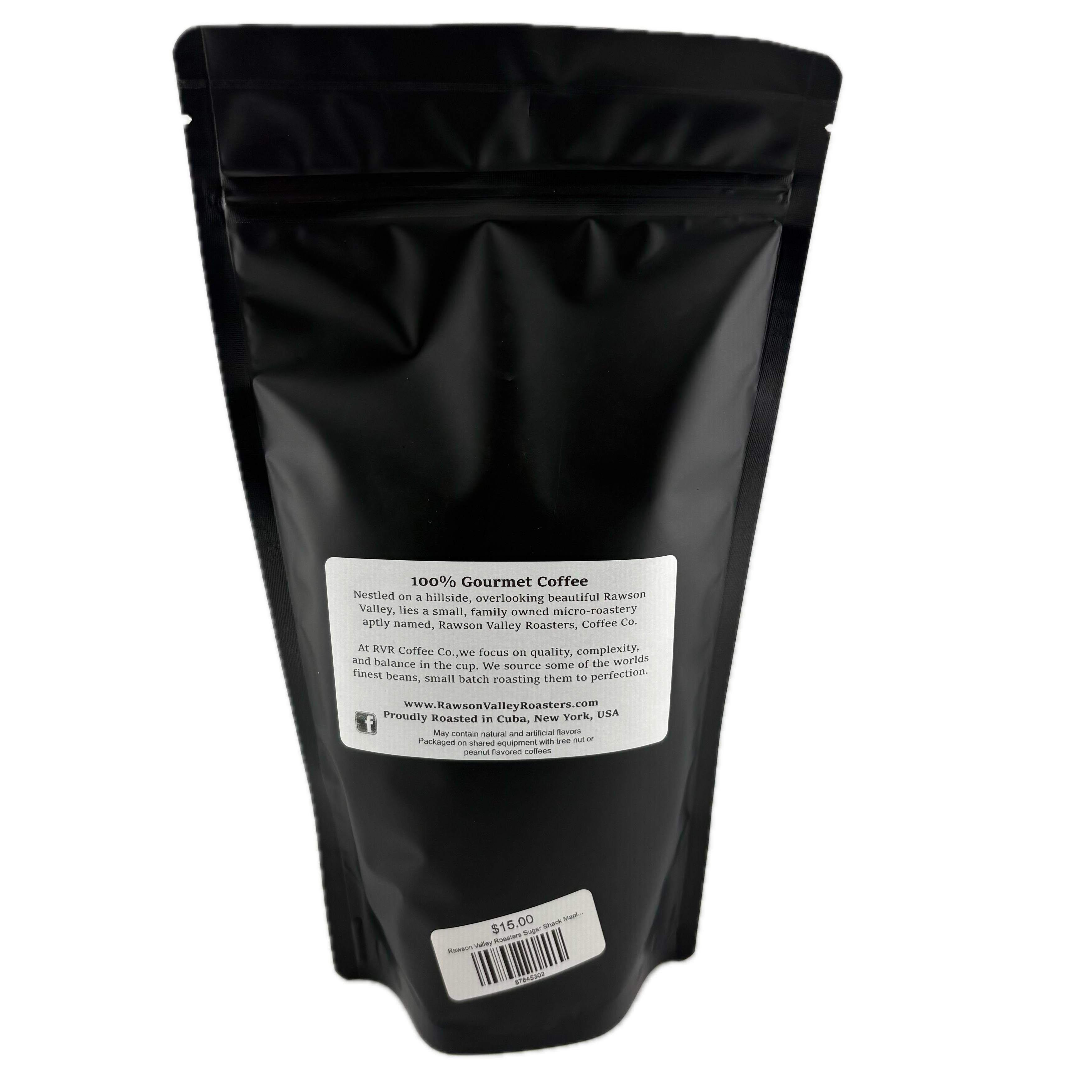 Rawson Valley Roasters Sugar Shack Maple Coffee Beans 12 oz