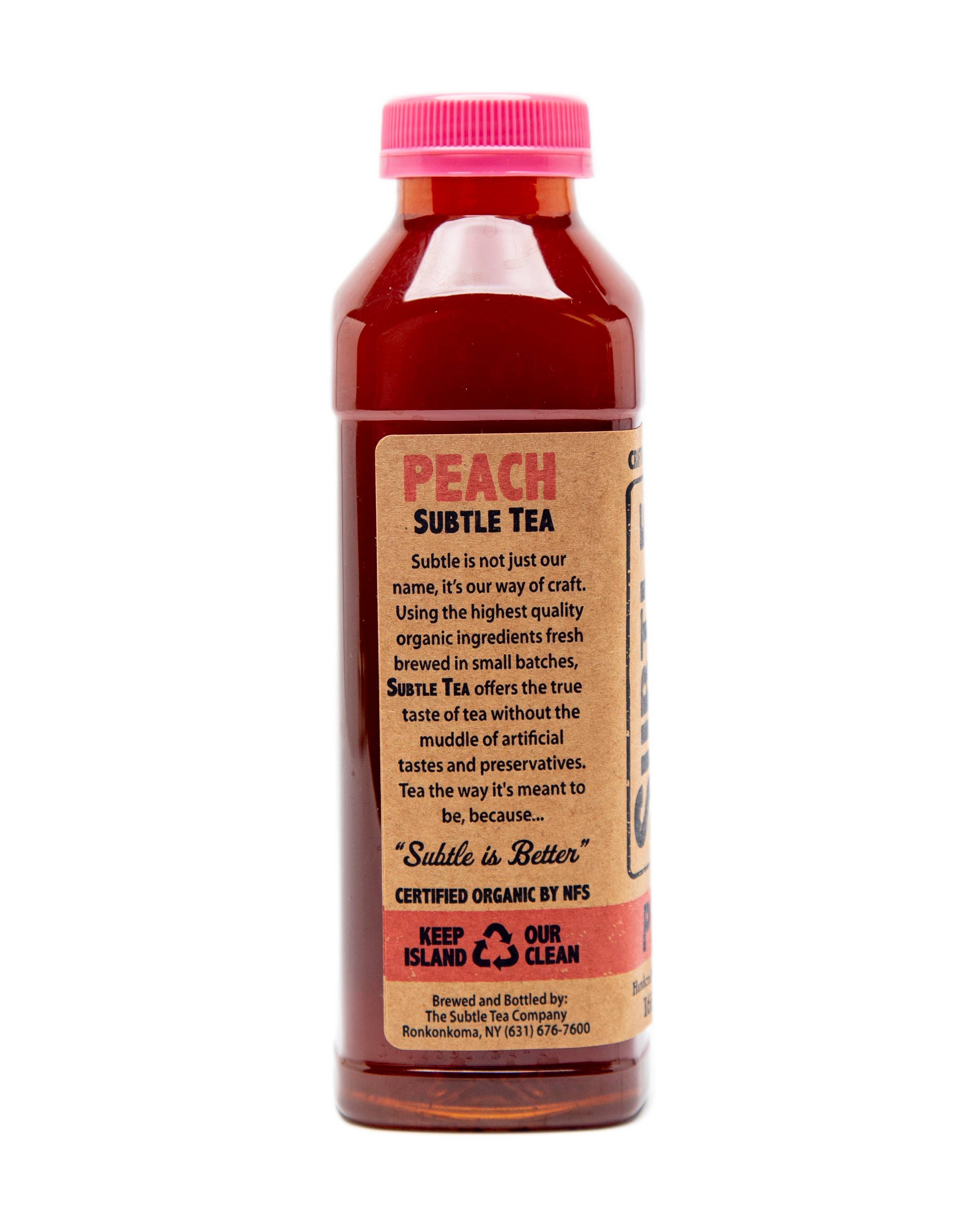 Subtle Tea Peach 16 oz. Bottle