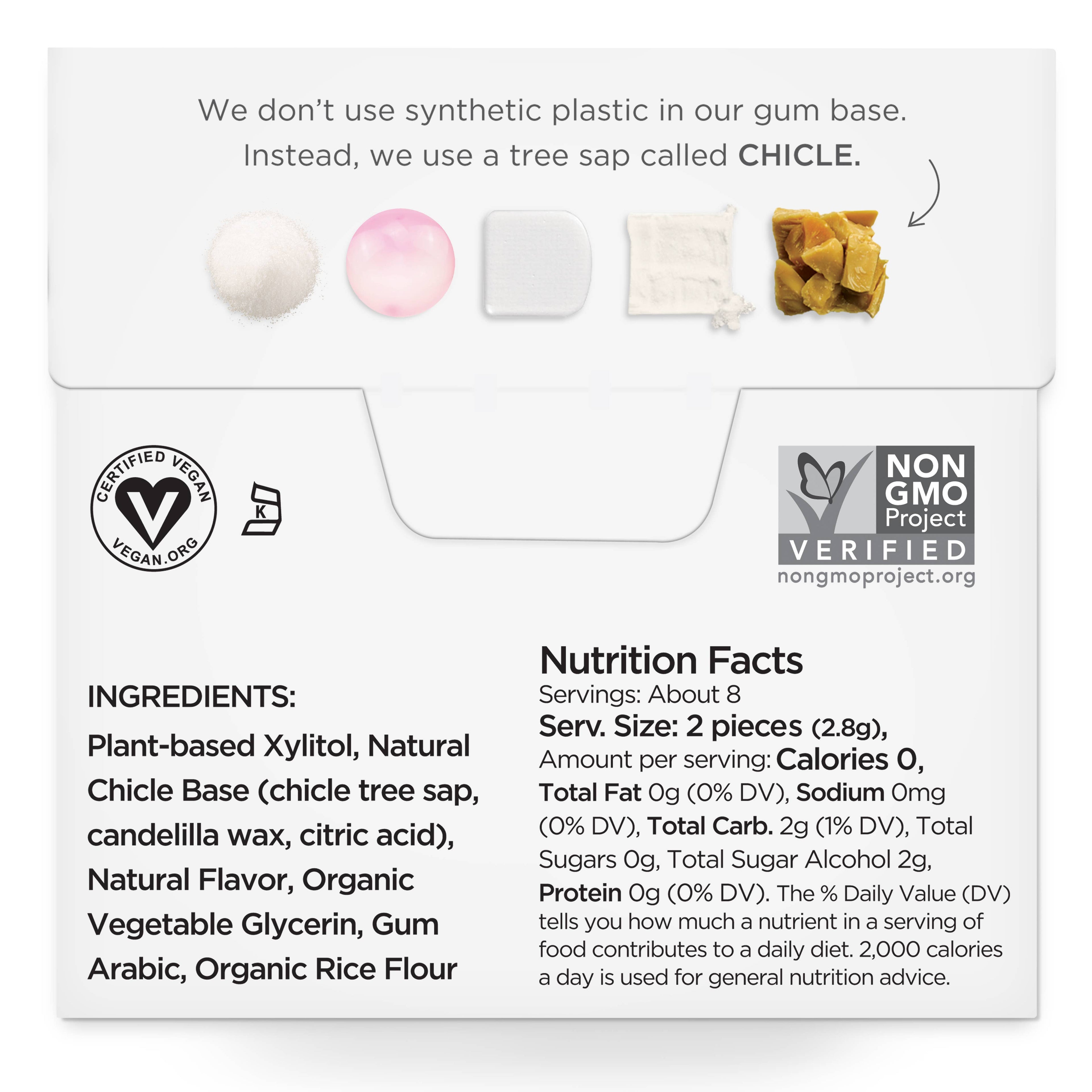 Sugar Free Bubble Gum - Natural + Plastic-Free
