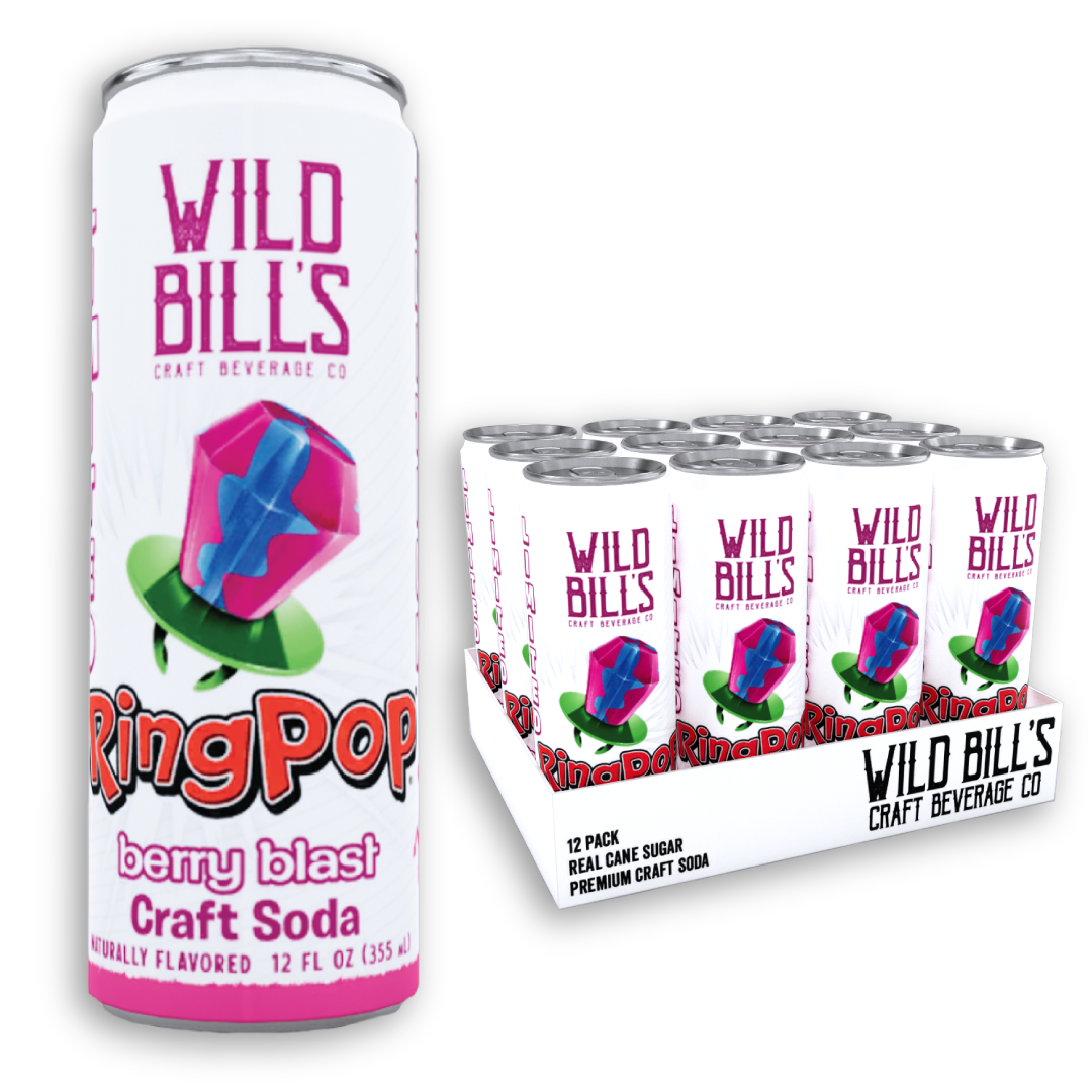 Ring Pop Soda Berry Blast Pure Cane Sugar Can