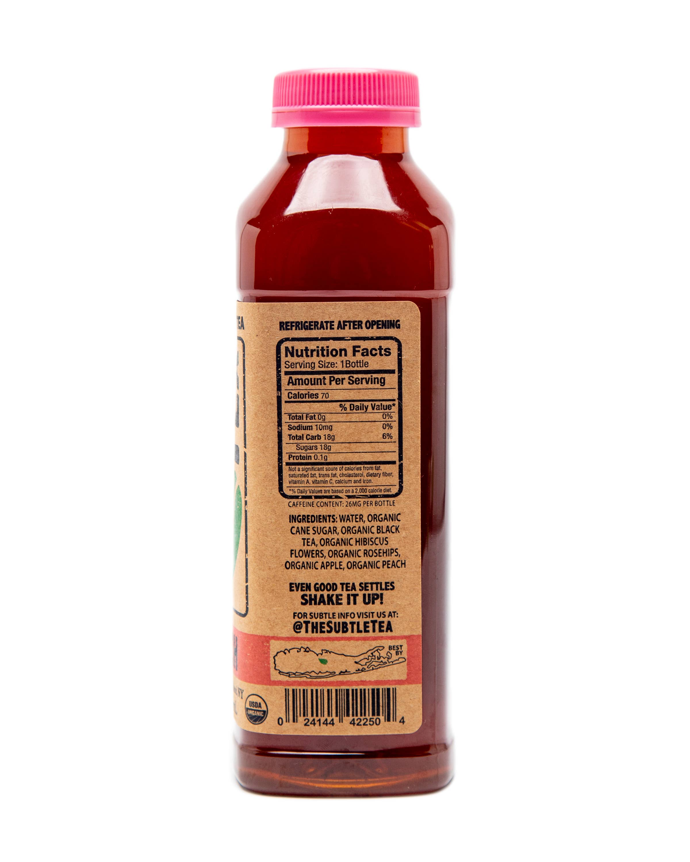 Subtle Tea Peach 16 oz. Bottle