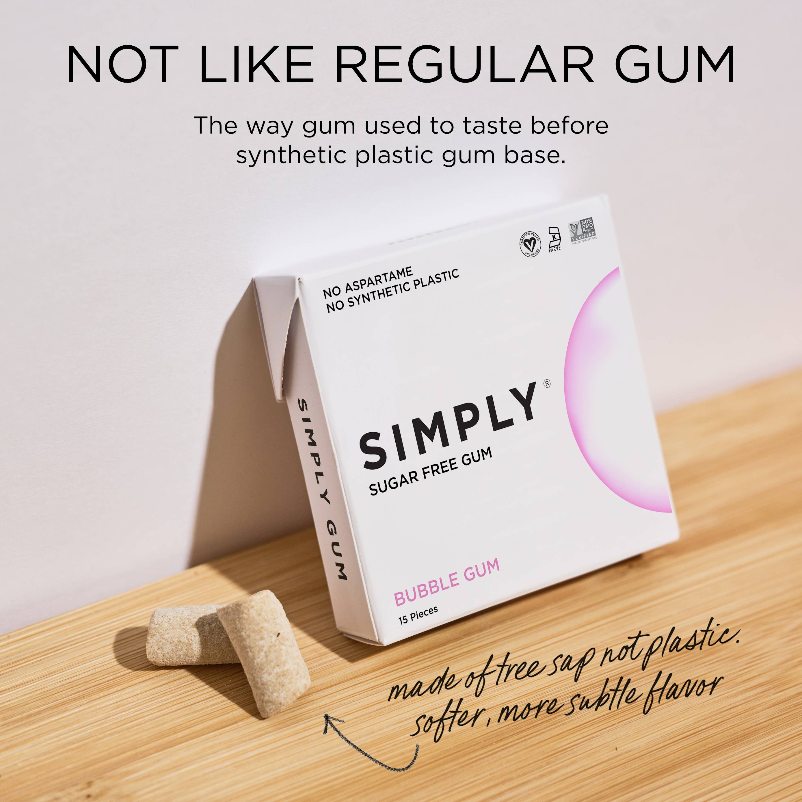 Sugar Free Bubble Gum - Natural + Plastic-Free
