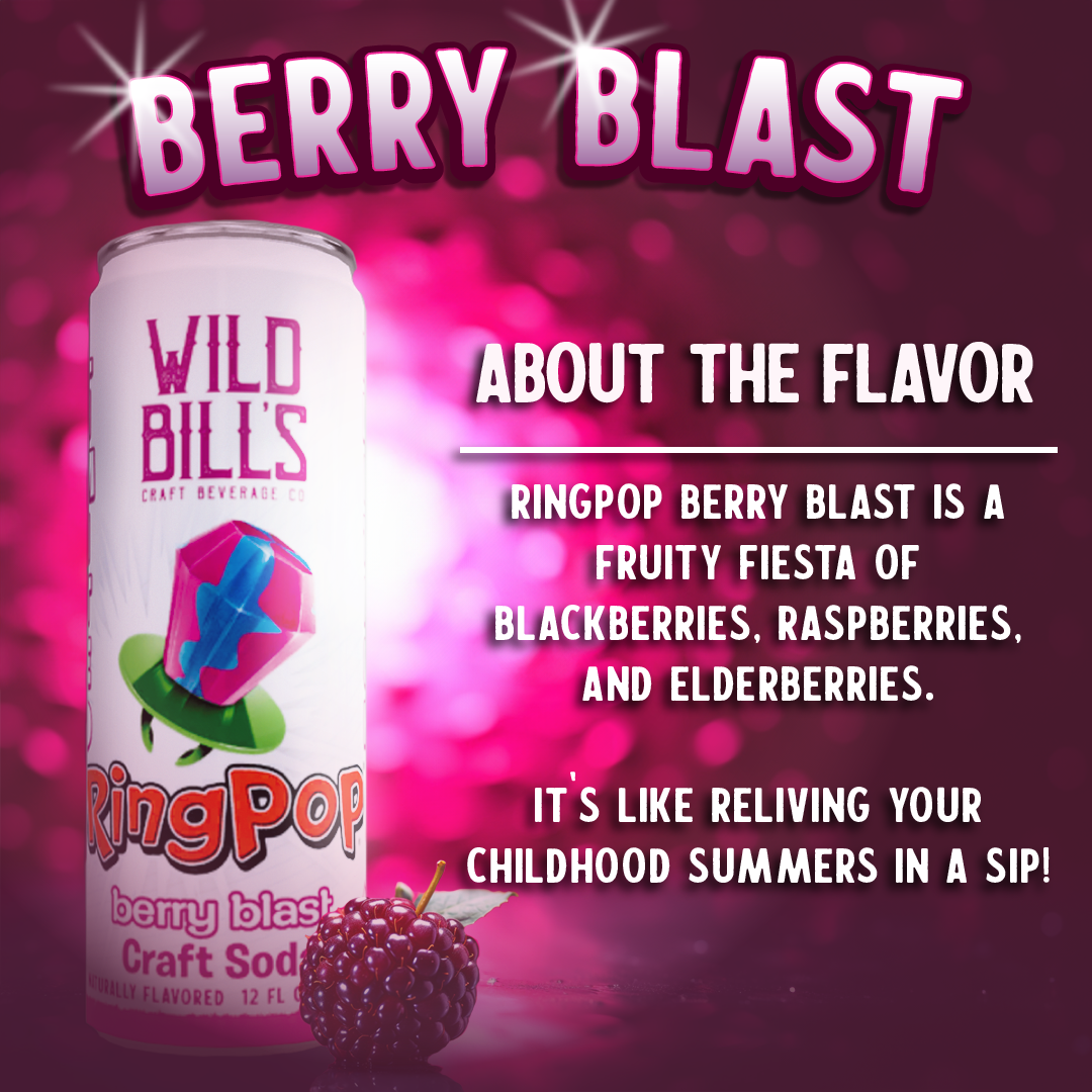 Ring Pop Soda Berry Blast Pure Cane Sugar Can