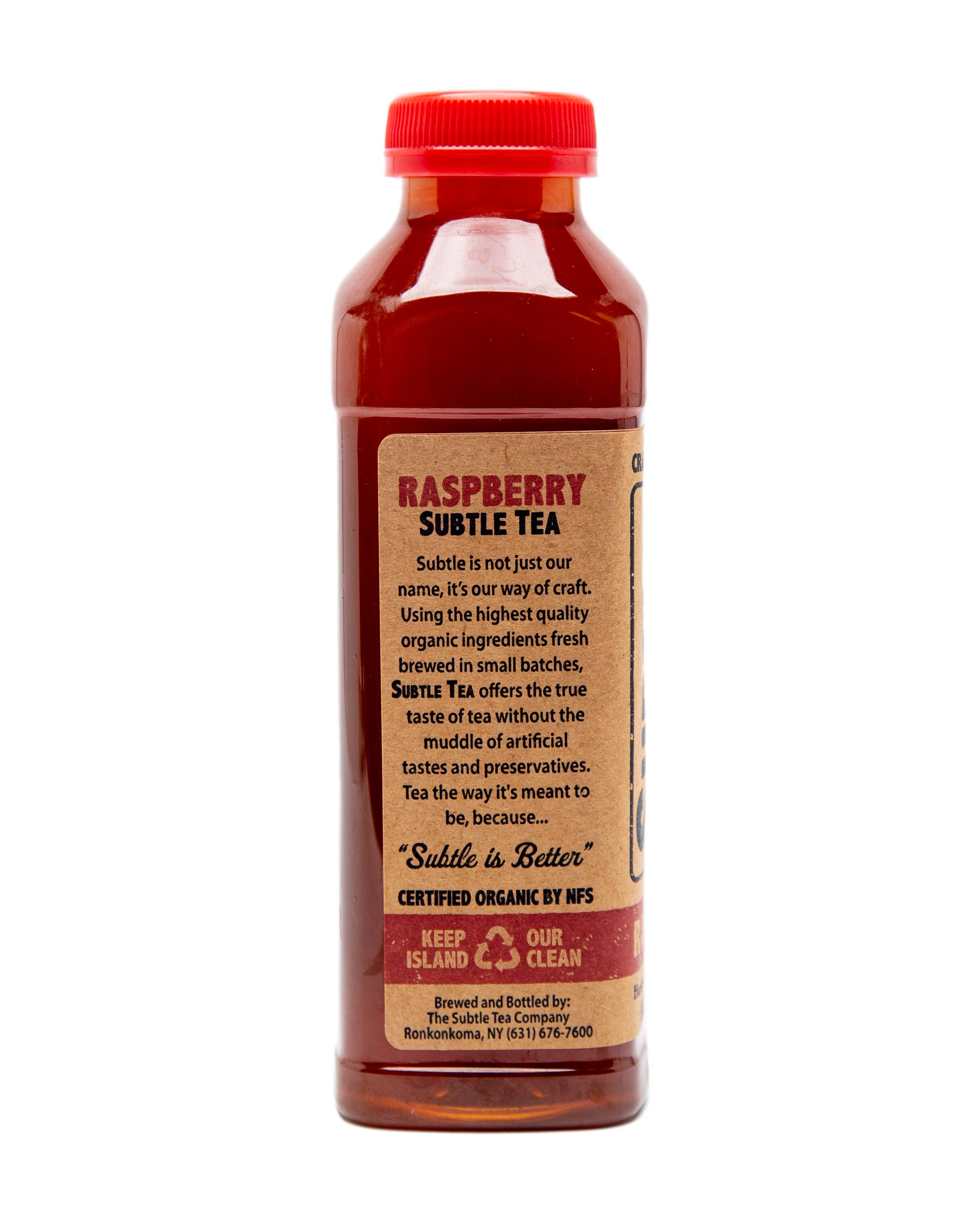 Subtle Tea Raspberry 16 oz. Bottle