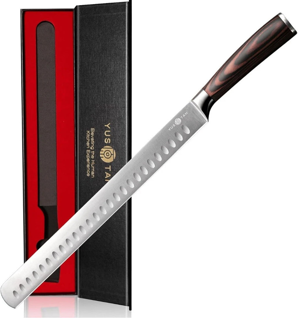 Japanese Slicing Carving Knife, 12 In Brisket Knife, High Carbon Stainless Steel
